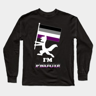 "I'M PROUD" Furry Asexual Flag Long Sleeve T-Shirt